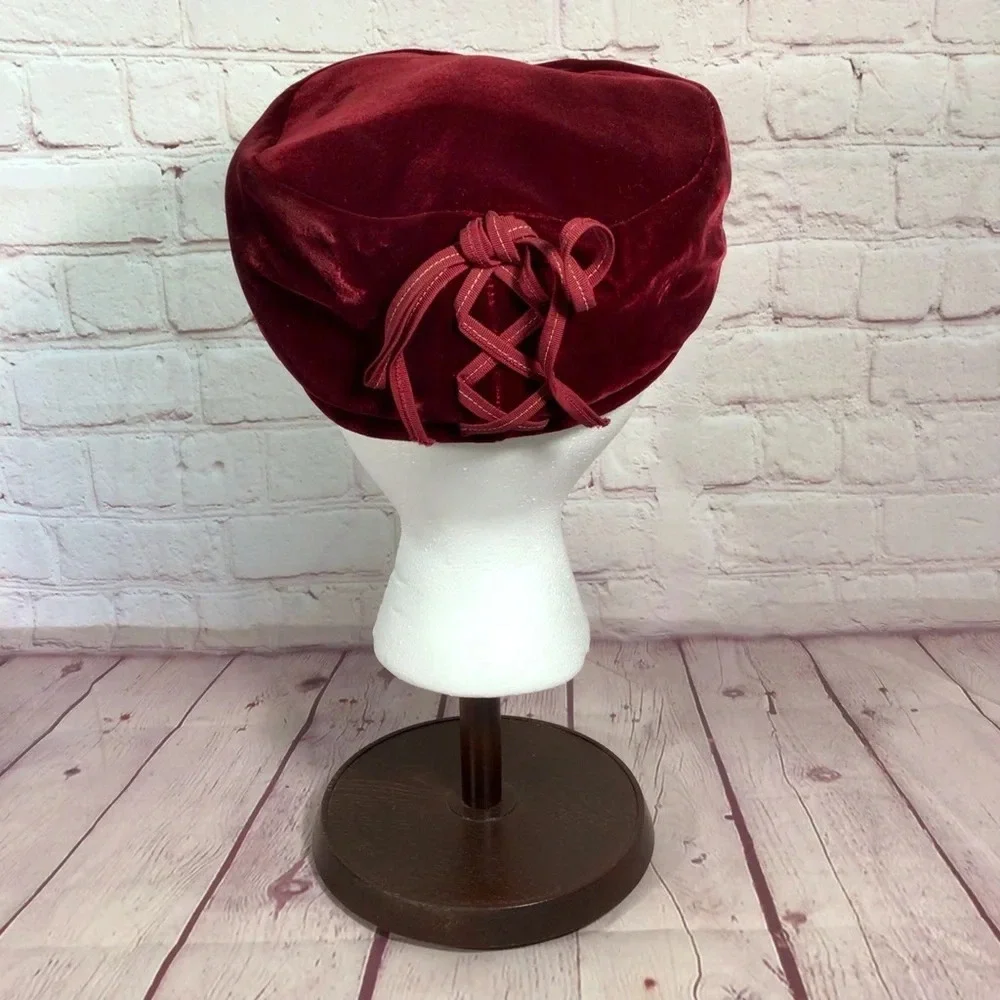 Vintage New York Best & Co. Designed for AMY Burgundy Hat - Picture 3 of 7